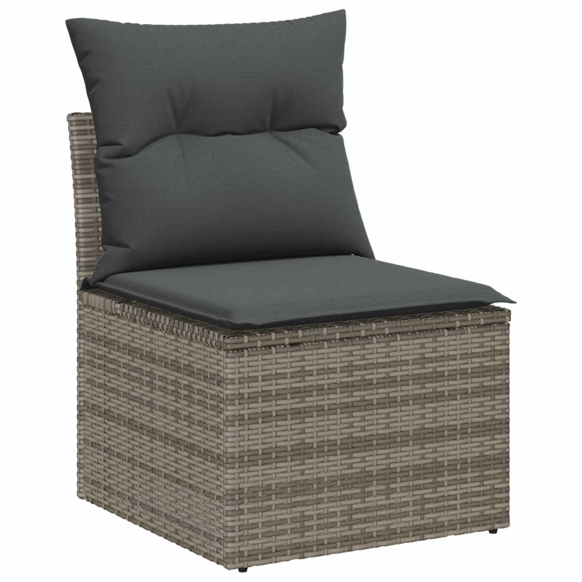 Gartensofa-set 7 pcs 6-Seater Grau Poly-Rattan