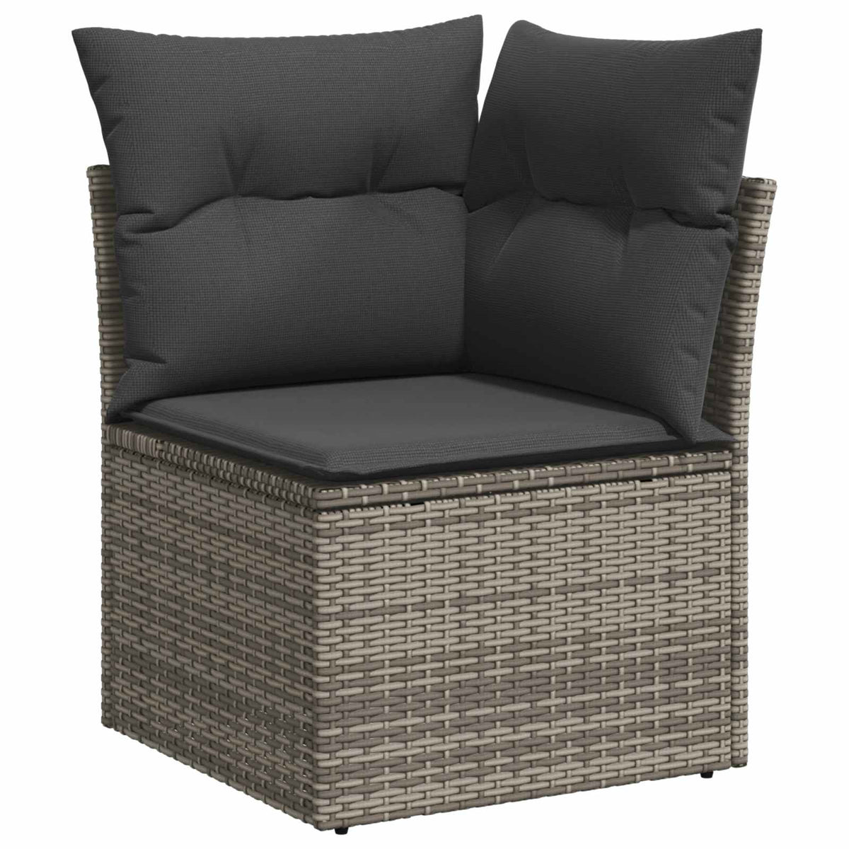 Gartensofa-set 7 pcs 6-Seater Grau Poly-Rattan