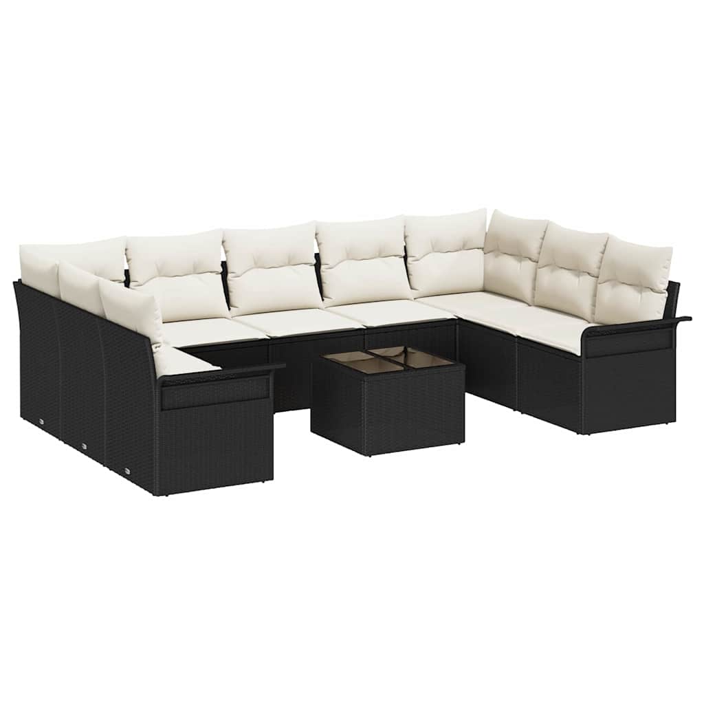 Gartensofa-set 10 stk. Braun Poly-Rattan