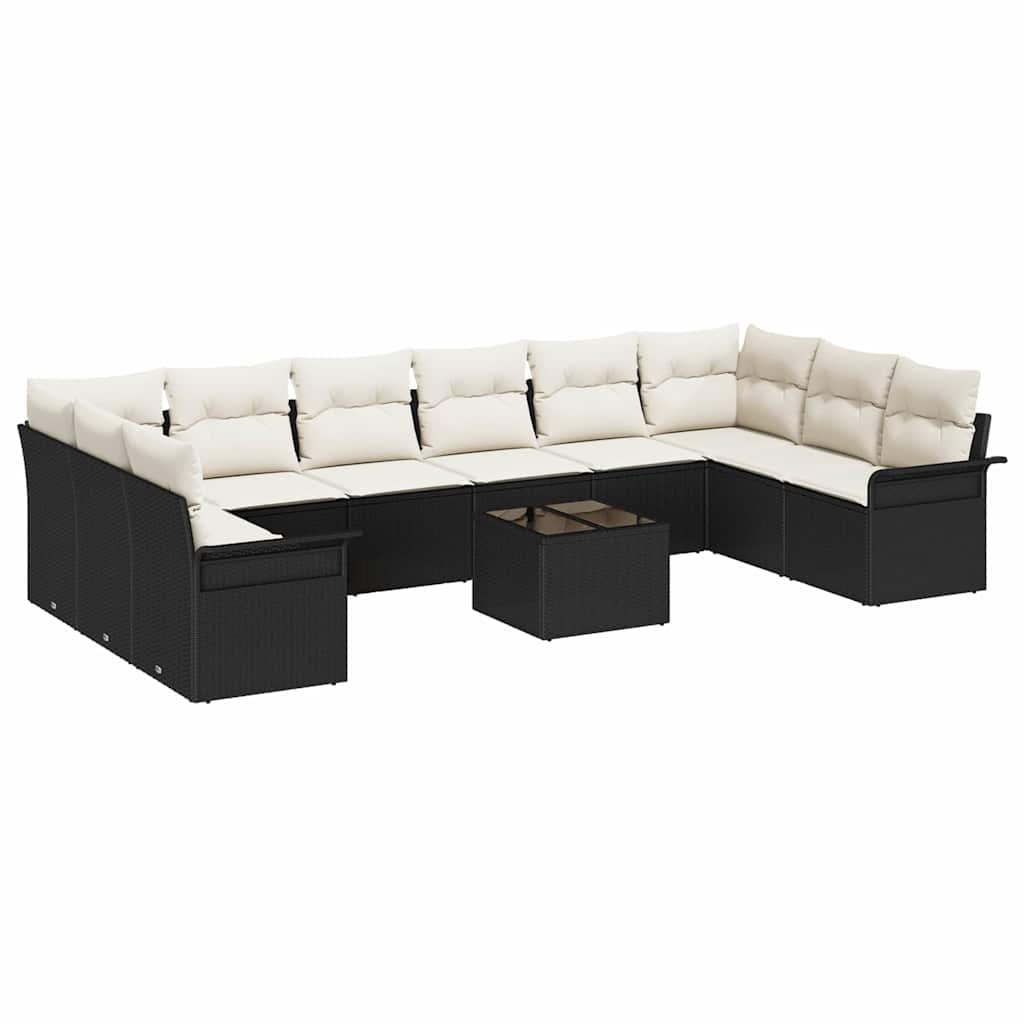Gartensofa-set 11 stk. Braun Poly-Rattan