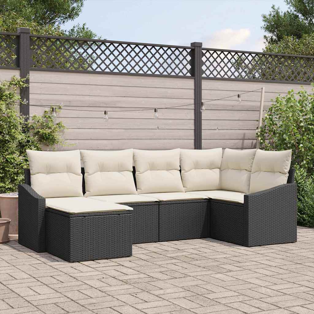 Garten Essgruppe 6 stk. Schwarz und Creme