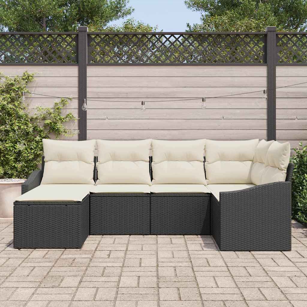 Garten Essgruppe 6 stk. Schwarz und Creme