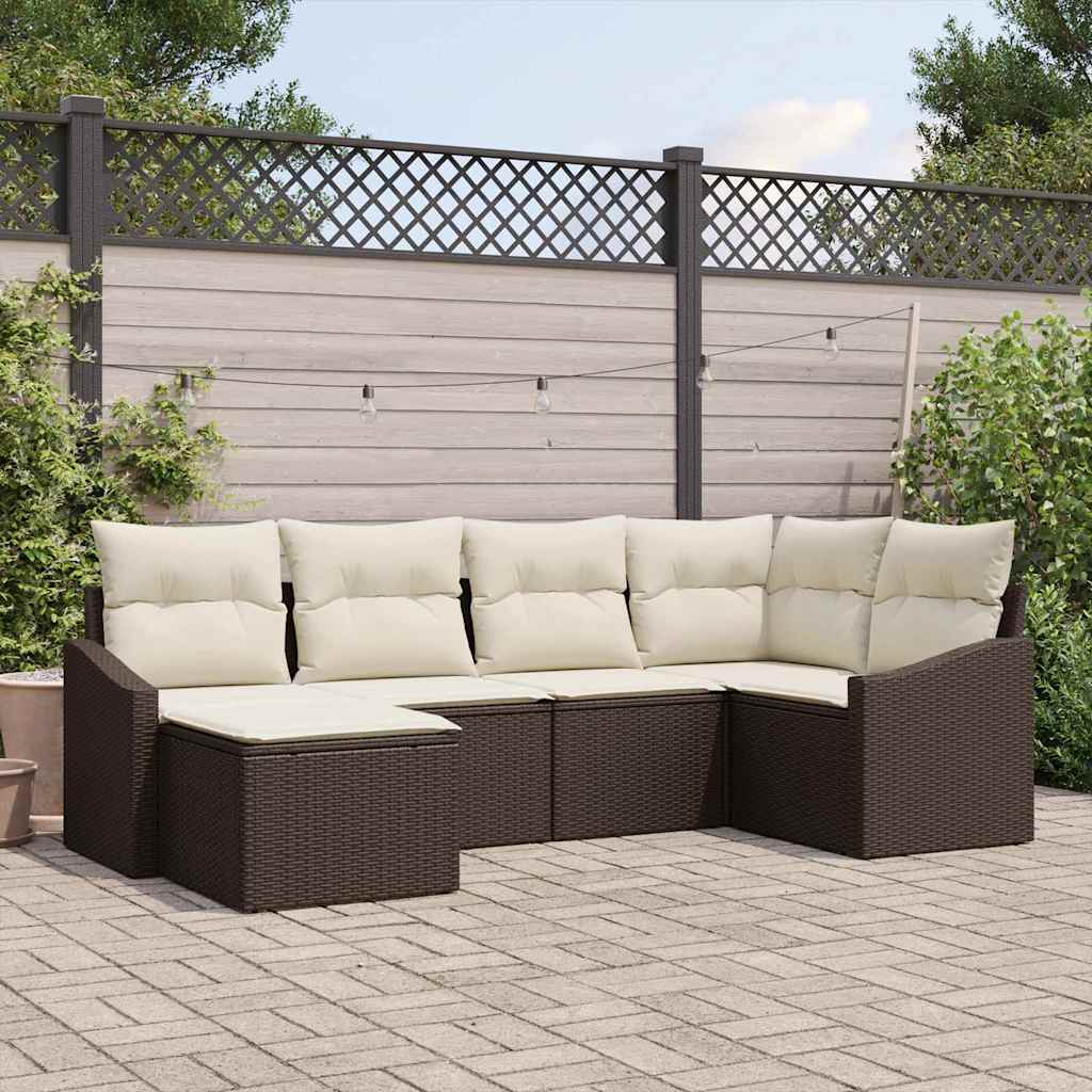 Garten Essgruppe 6 stk. Braun und Creme
