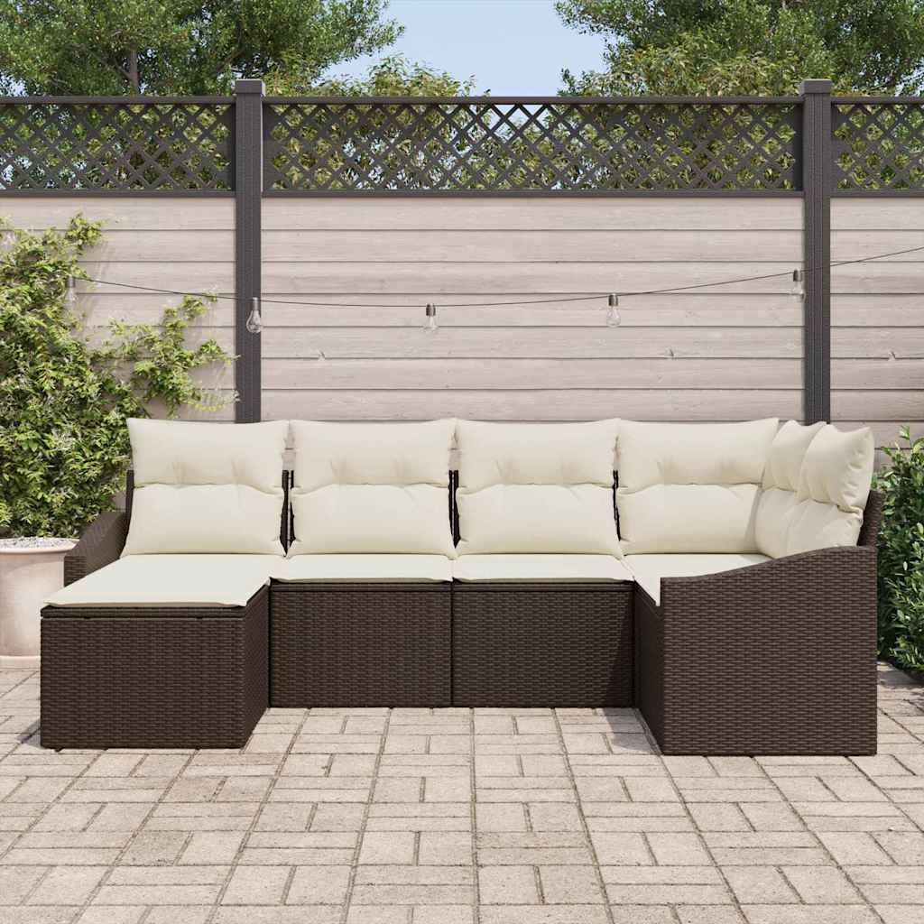 Garten Essgruppe 6 stk. Braun und Creme