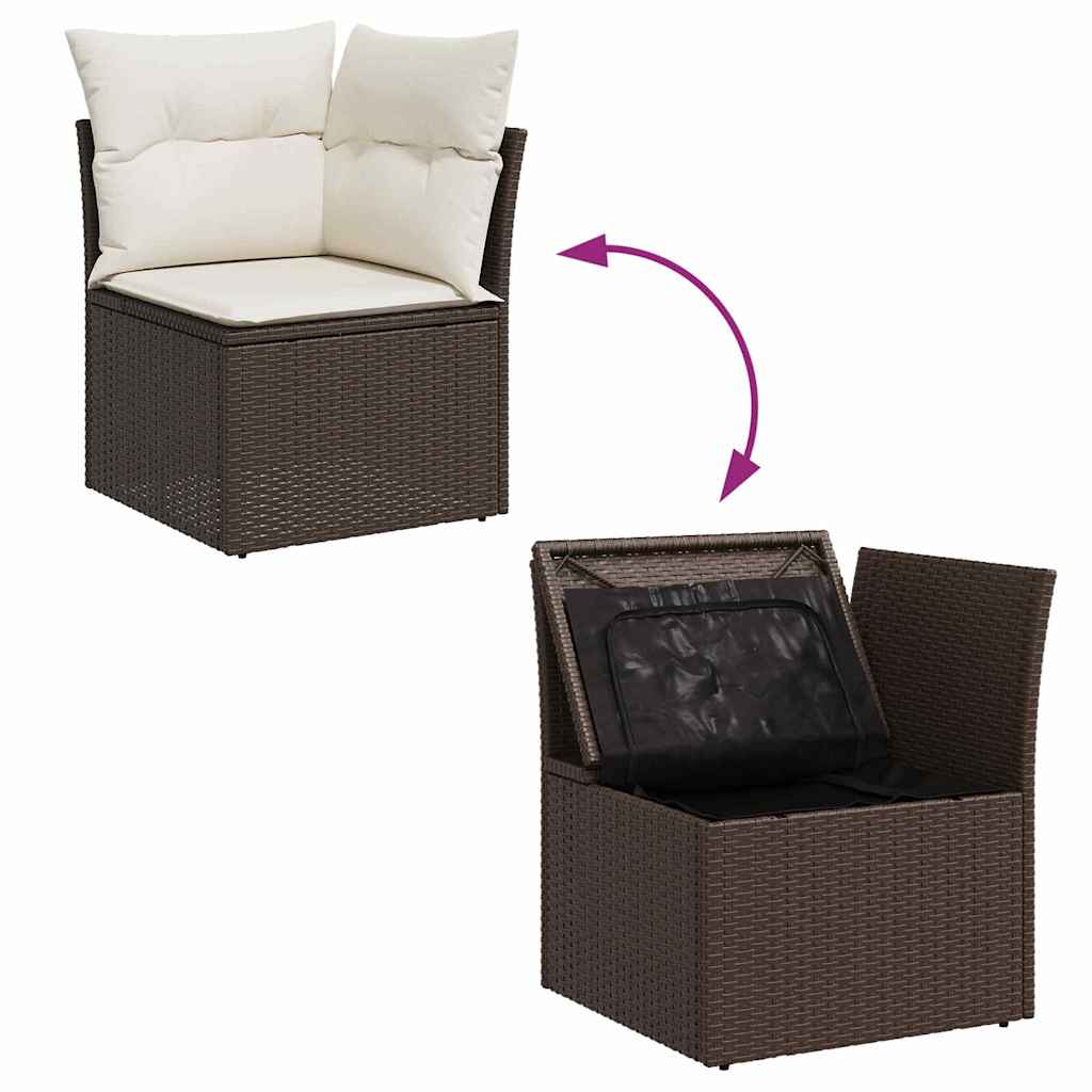 Garten Essgruppe 7 stk. Braun und Creme