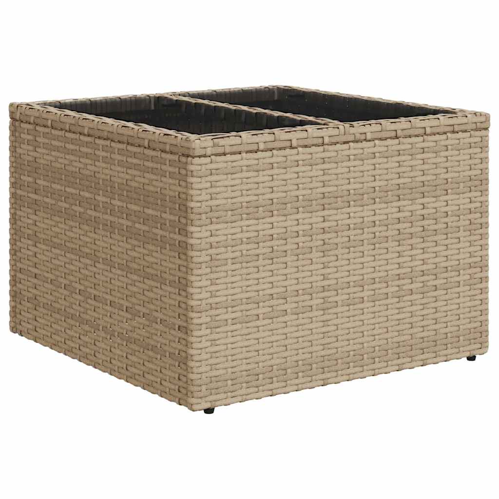 Gartensofa-set 6 stk. Beige und Grau Poly-Rattan