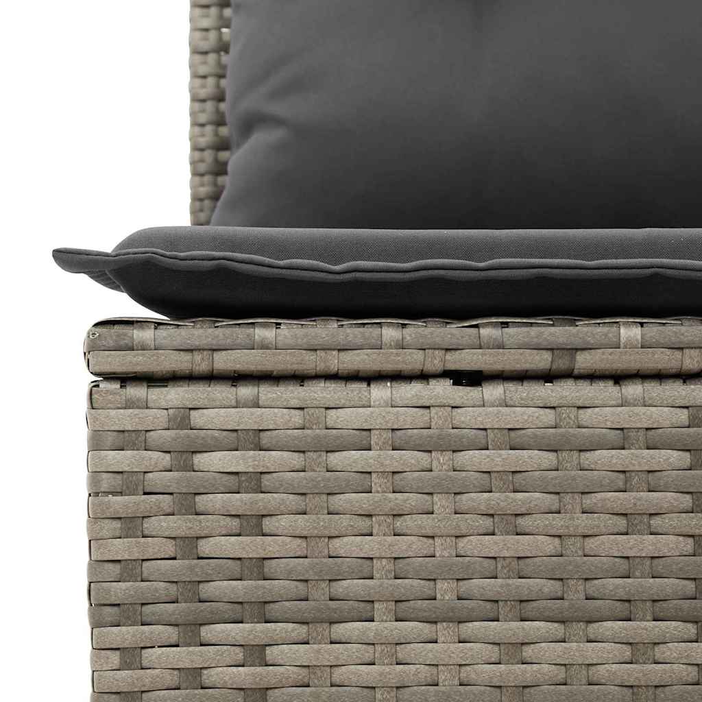 Gartensofa-set 6 stk. Grau Poly-Rattan