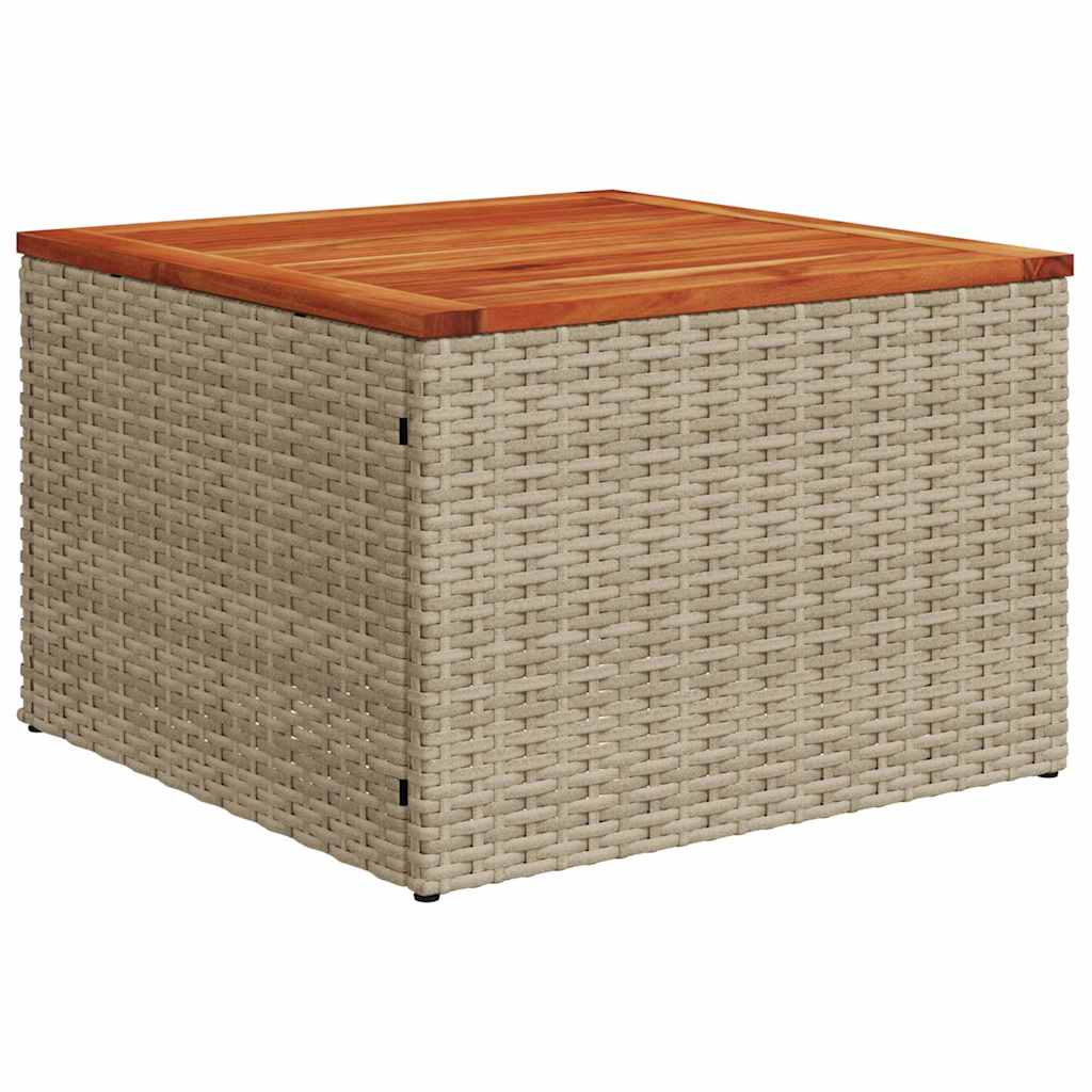 Gartensofa-set 6 stk. Beige und Creme Poly-Rattan