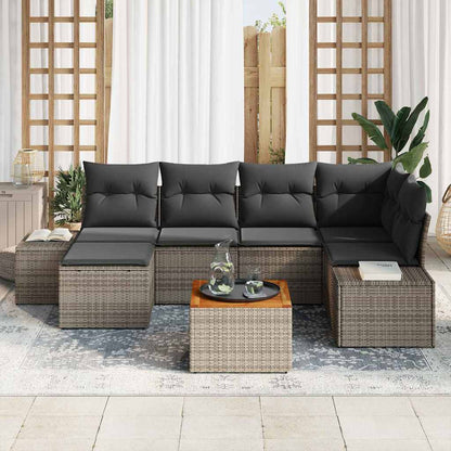 Garten-Sofa-Set 7 stk. Grau