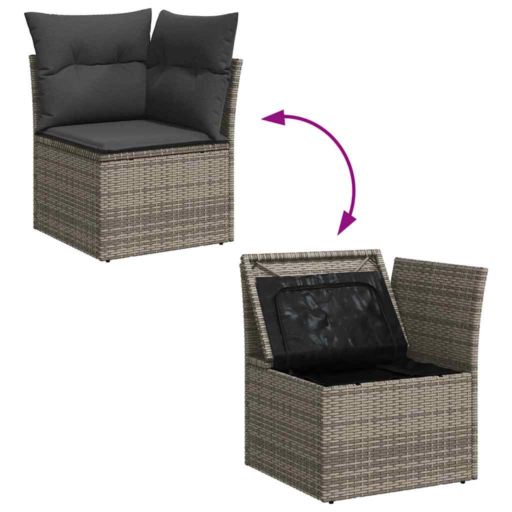 Garten-Sofa-Set 9 stk. Grau