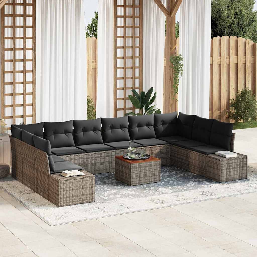 Garten-Sofa-Set 11 stk. Grau
