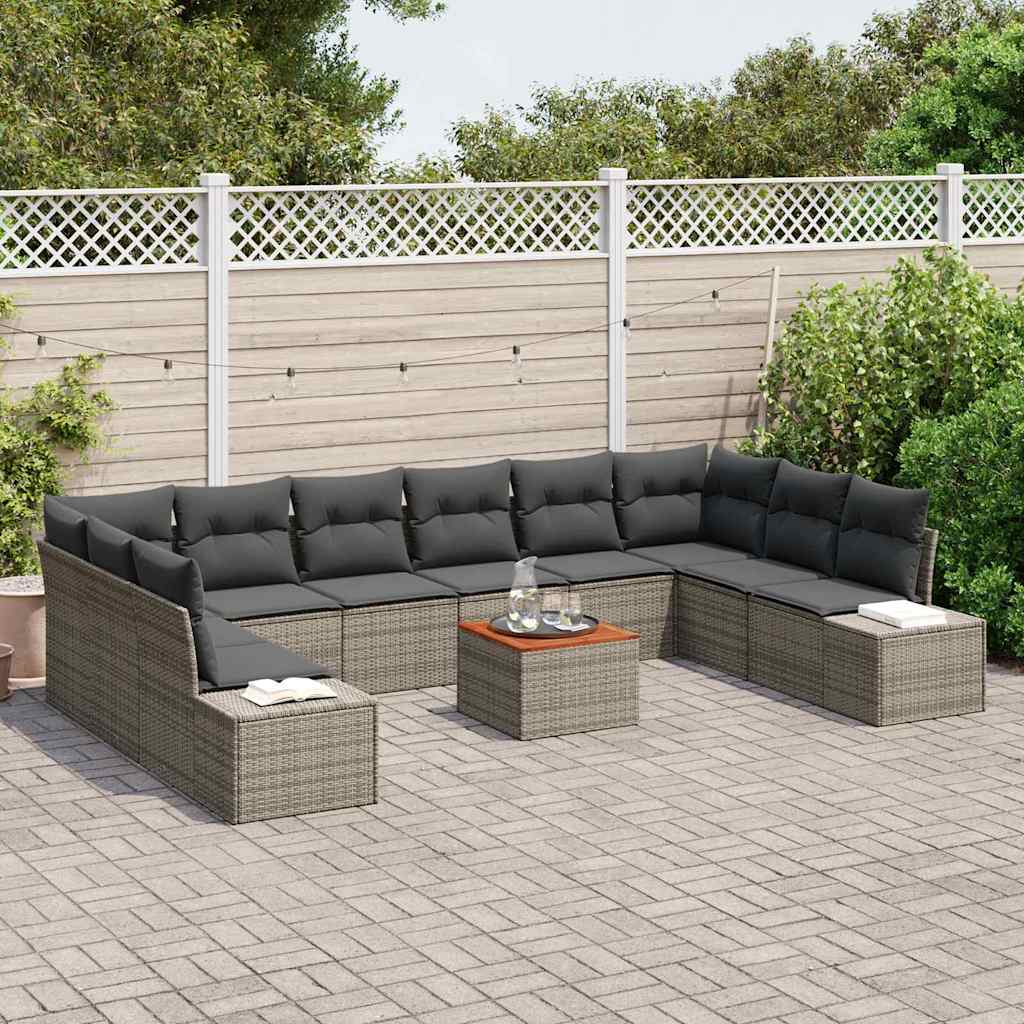 Garten-Sofa-Set 11 stk. Grau