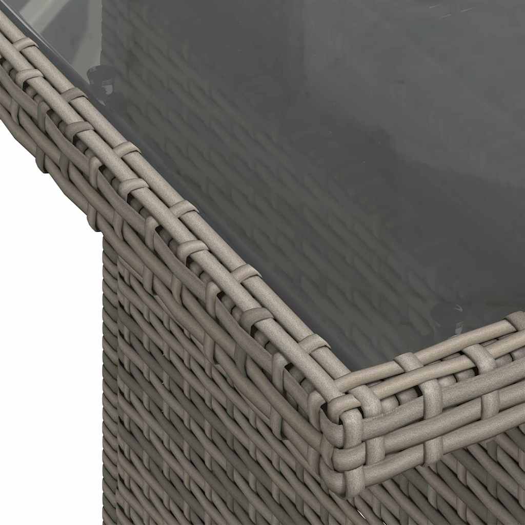 Gartensofa-set 8 stk. Grau [Synthetisch]: Poly Rattan