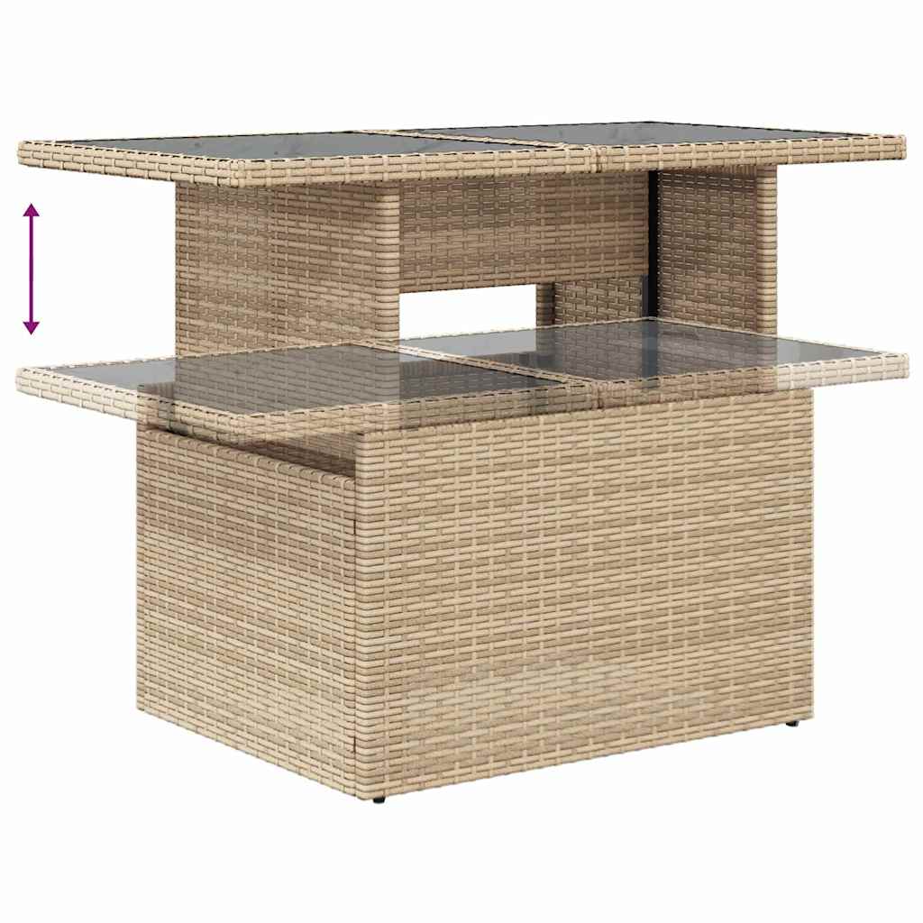 Garten-Sofa-Set 8 stk. Beige Poly-Rattan