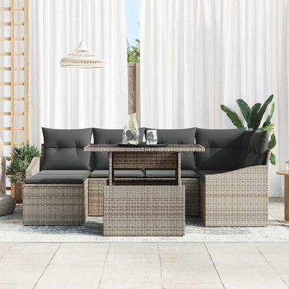 Garten-Sofa-Set 7 stk. Grau