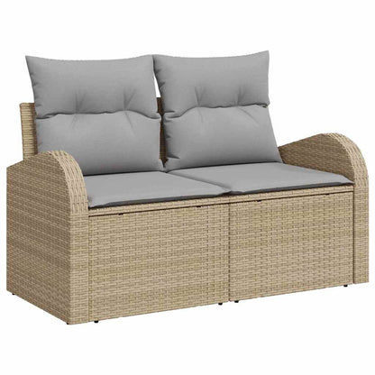 Garten-Sofa-Set 5 stk. Beige Poly Rattan