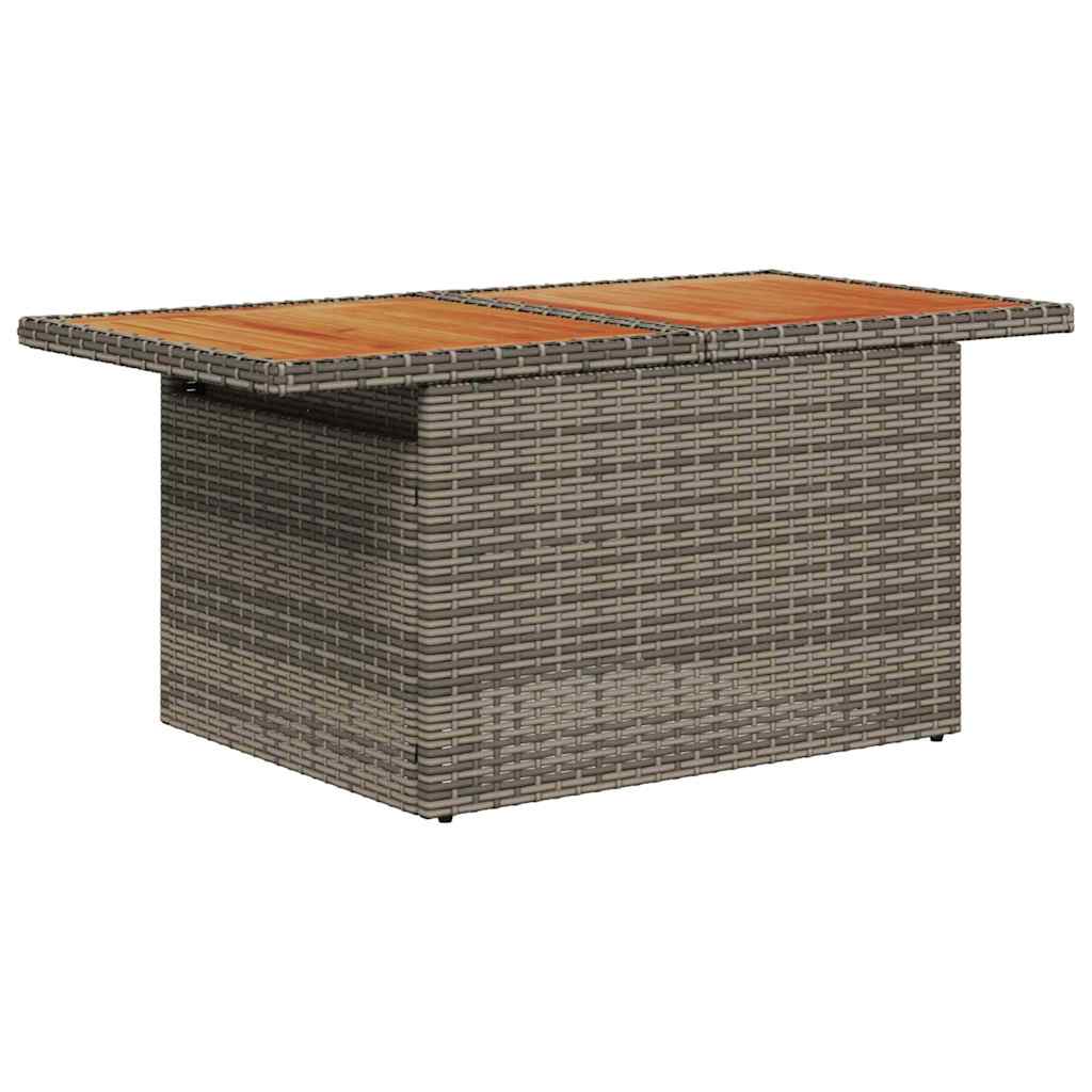 Garten-Sofa-Set 7 stk. Grau Poly Rattan