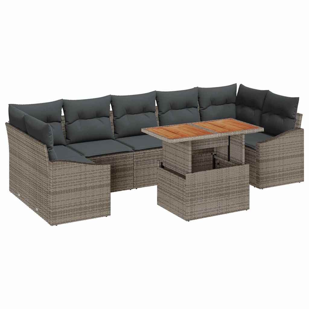 Garten-Sofa-Set 8 stk. Grau