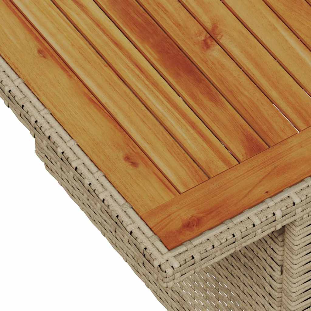 Garten-Sofa-Set 7 stk. Beige Poly Rattan