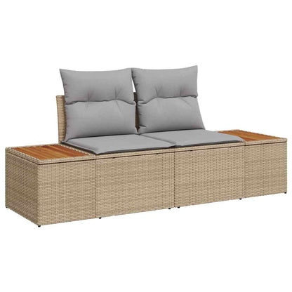 Garten-Sofa-Set 7 stk. Beige Poly Rattan