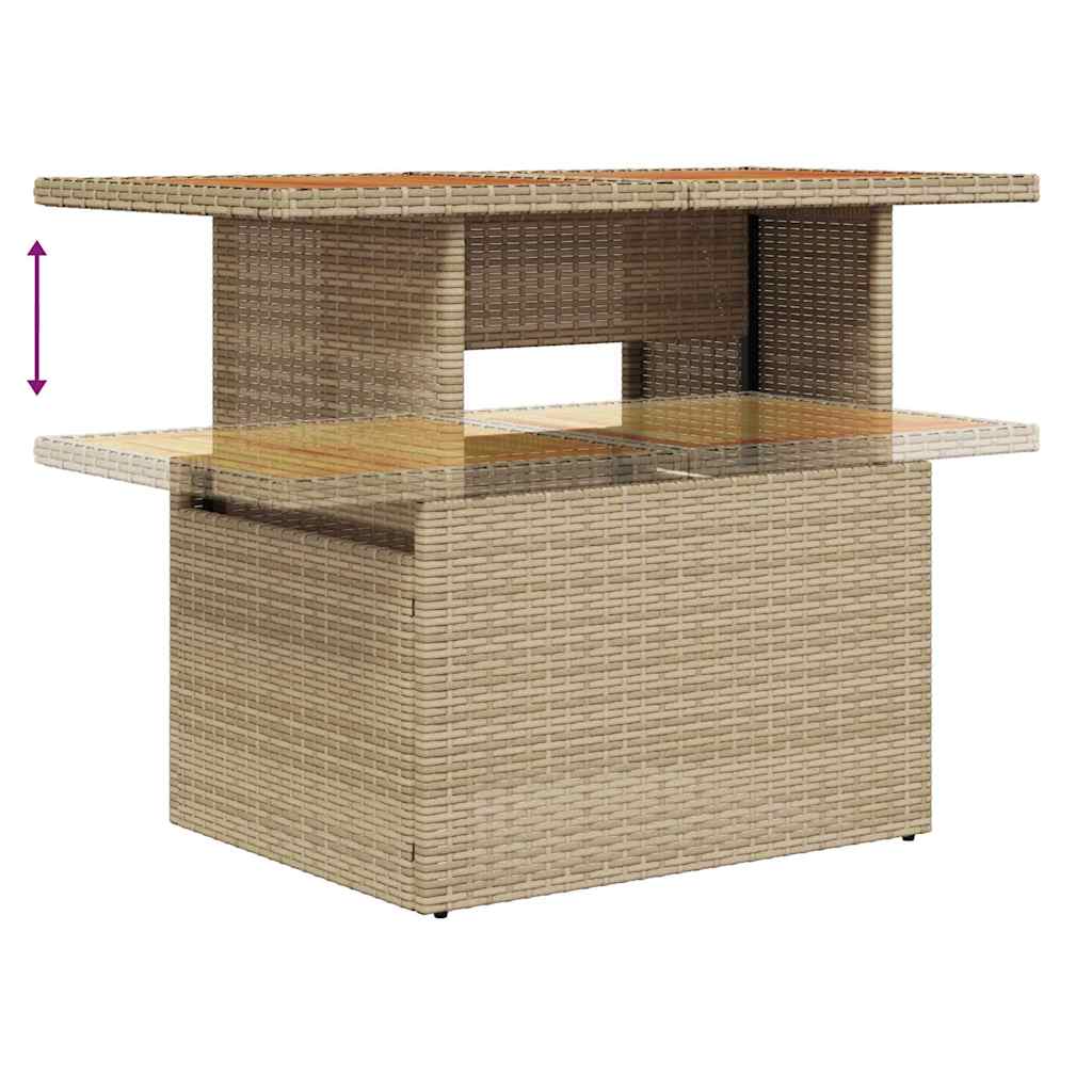 Garten-Sofa-Set 8 stk. Beige Poly Rattan