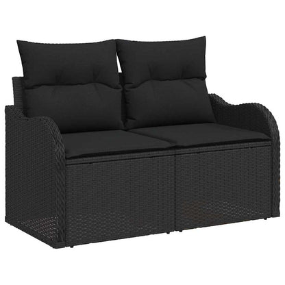 Sofa Set 7 stk. 7-Sitzanzahl Schwarz Poly-Rattan