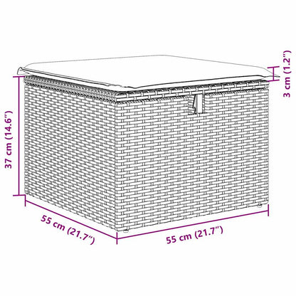Sofa Set 7 stk. 7-Sitzanzahl Schwarz Poly-Rattan