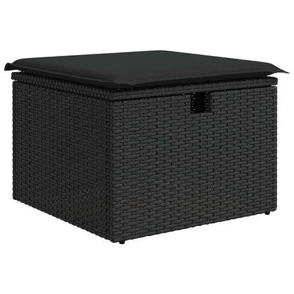 Sofa Set 5 stk. Schwarz Poly-Rattan