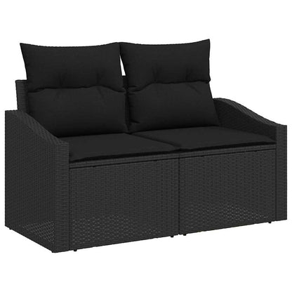 Gartensofa-set 6 stk. Poly-Rattan