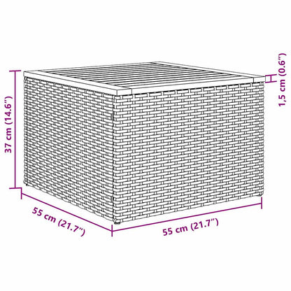 Gartensofa-set 6 stk. Grau Poly-Rattan