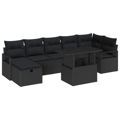 Gartensofa-set 8 stk. Poly-Rattan