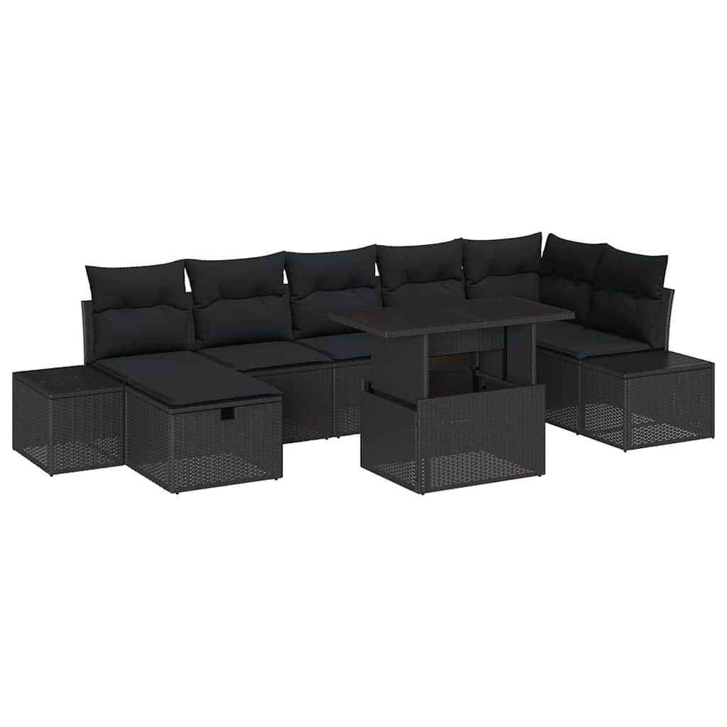 Gartensofa-set 8 stk. Poly-Rattan