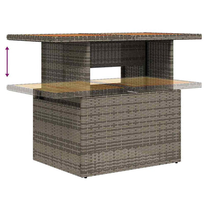 Gartensofa-set 8 stk. Grau Poly-Rattan