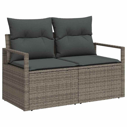 Gartensofa-set 8 stk. Grau Poly-Rattan