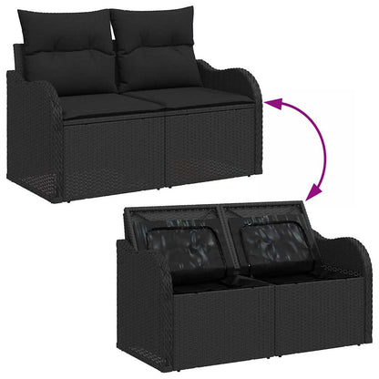 Gartensofa-set 5 stk. Poly Rattan