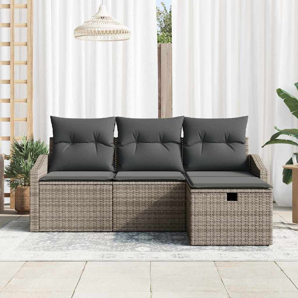 Sofa Set 4 stk. Poly-Rattan