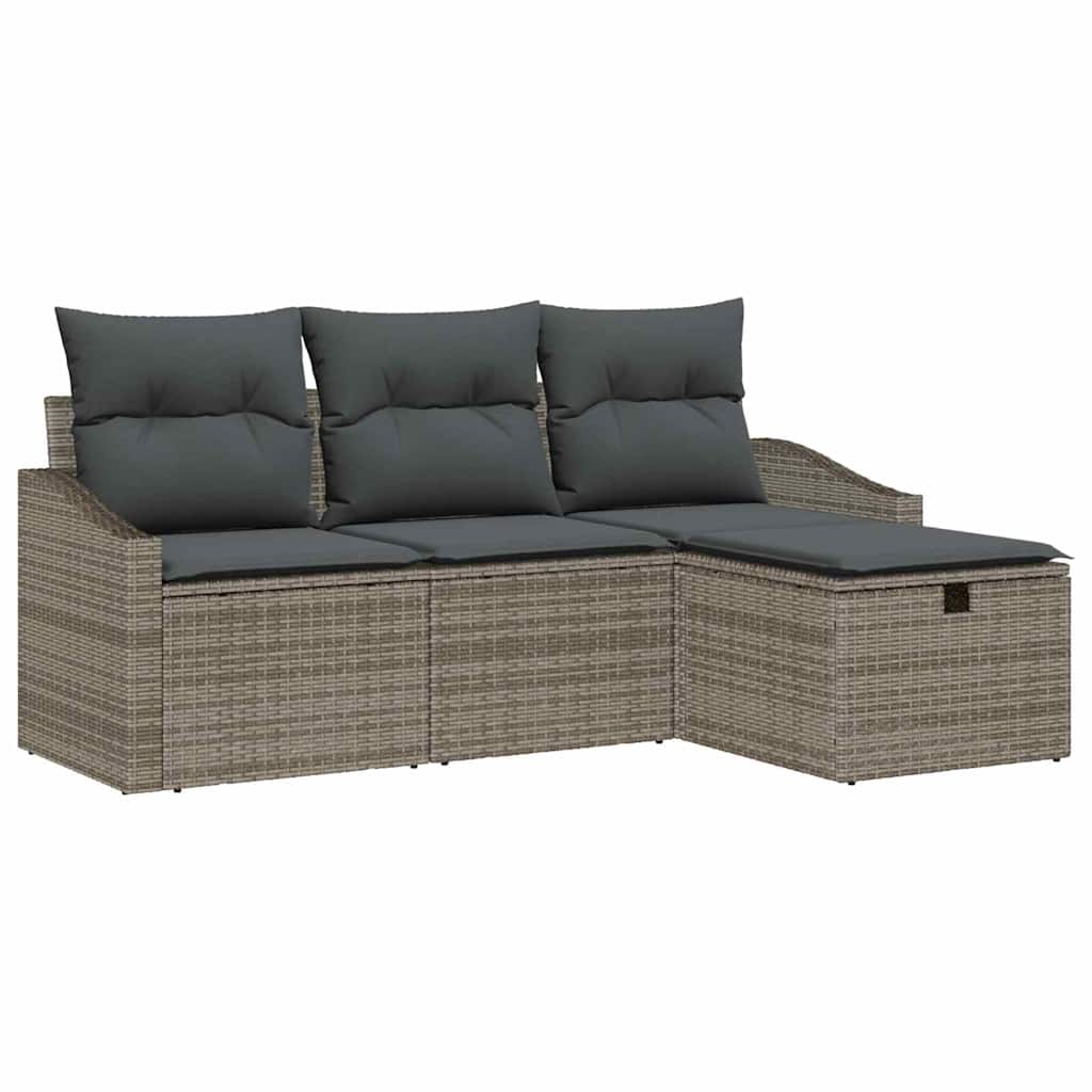 Sofa Set 4 stk. Poly-Rattan