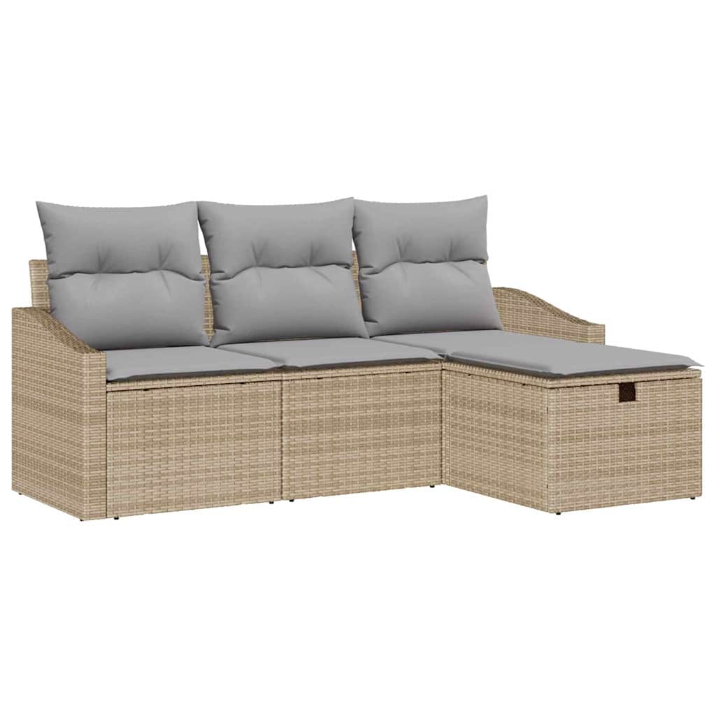 Sofa Set 4 stk. Poly-Rattan