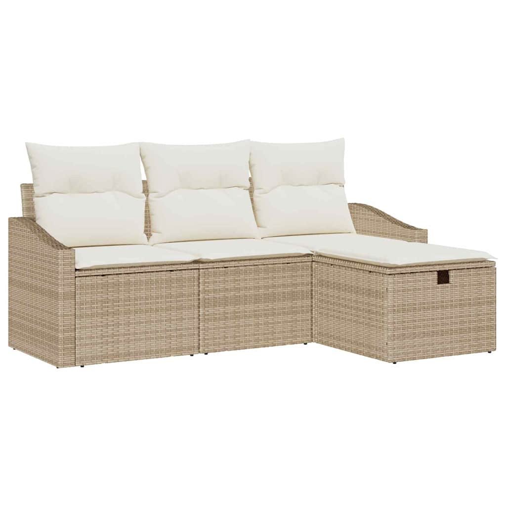 Sofa Set 4 stk. Poly-Rattan