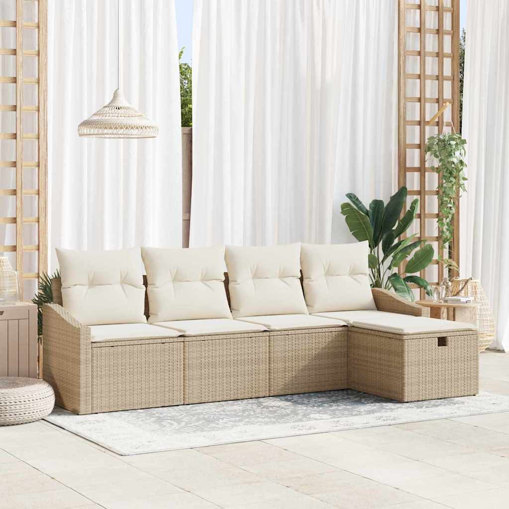 Sofa Set 6 stk. Poly-Rattan