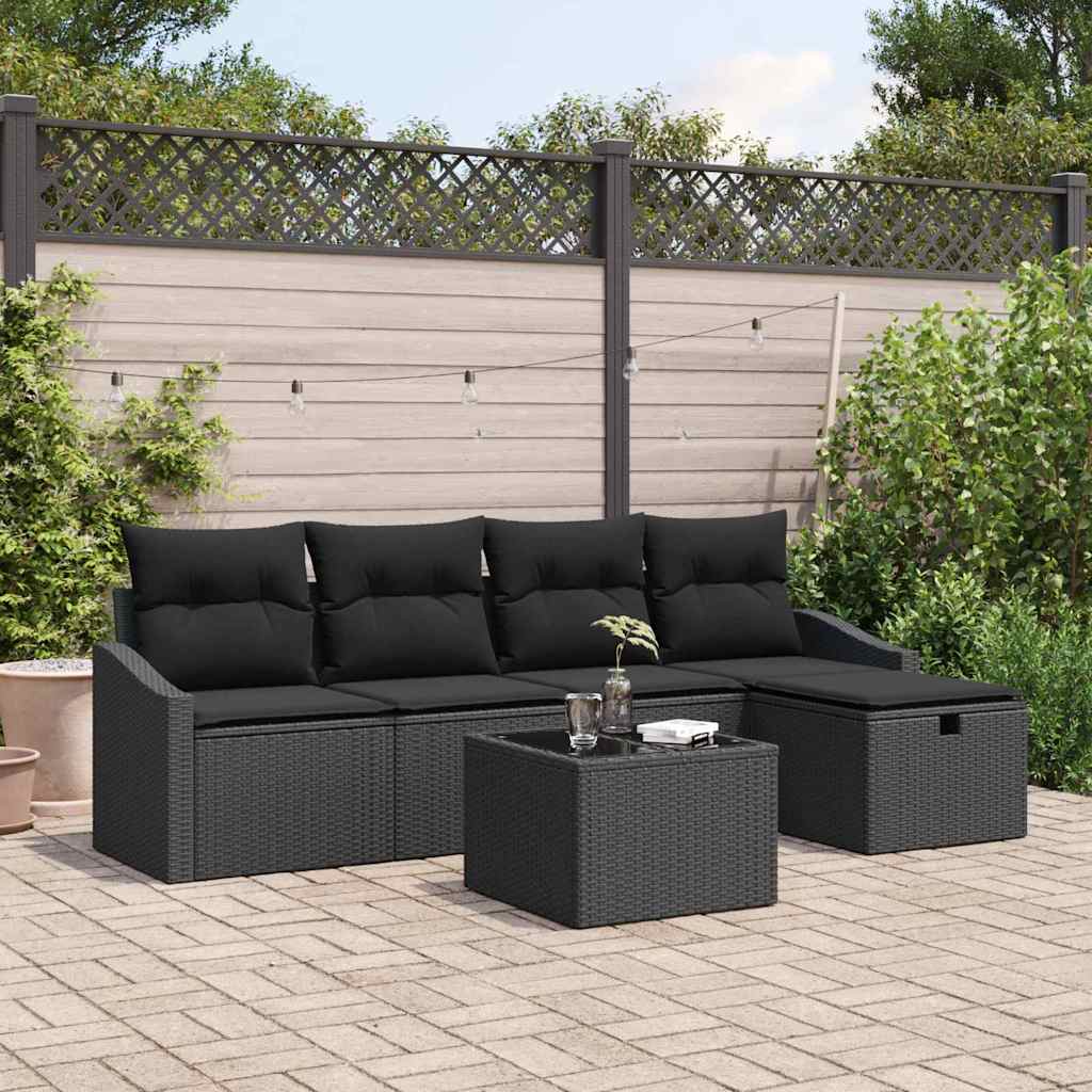 Sofa Set 6 stk. Poly-Rattan