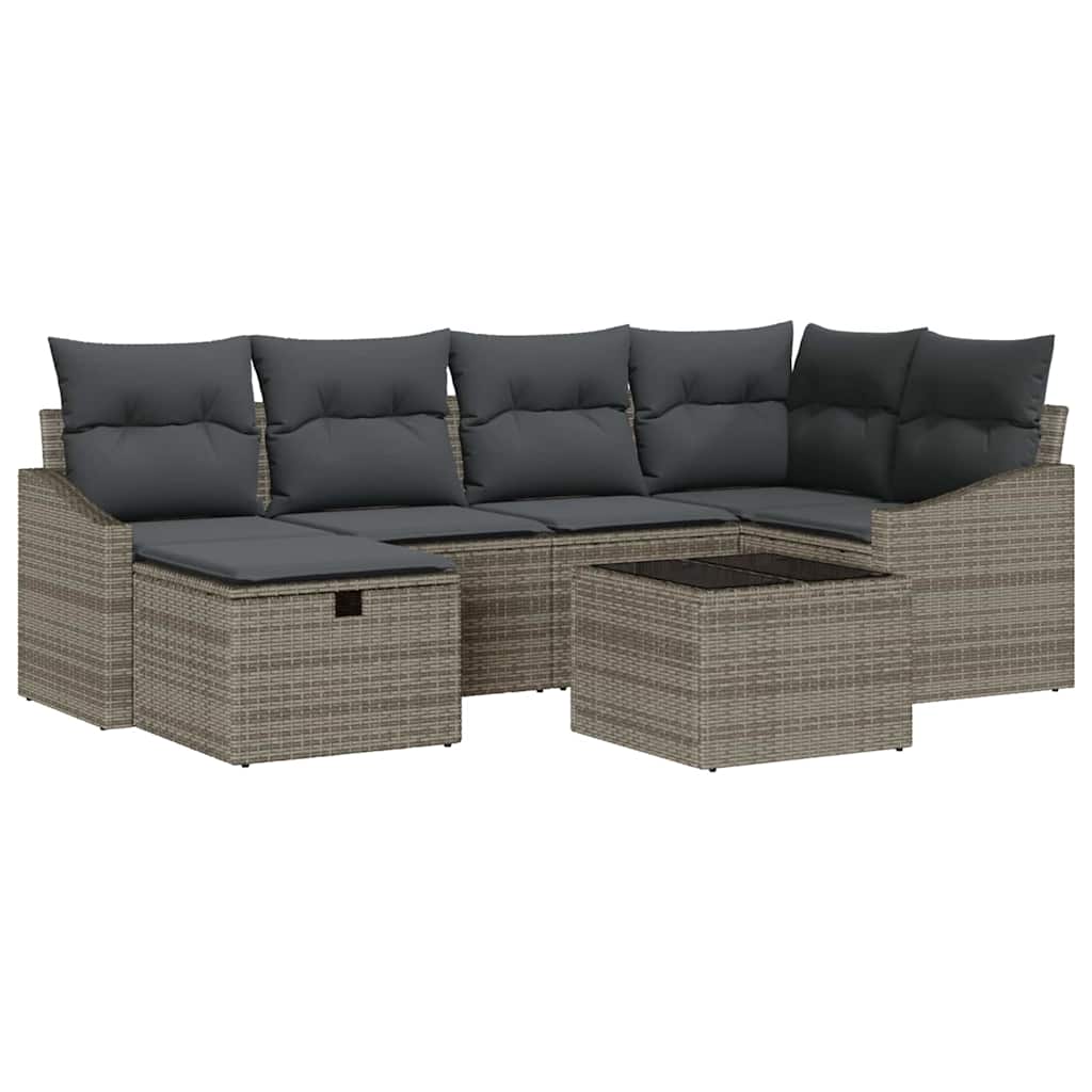 Sofa Set 7 stk. Poly-Rattan