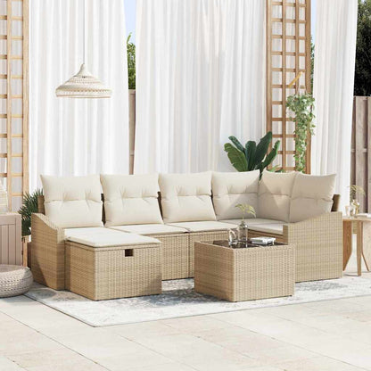 Sofa Set 6 stk. Poly-Rattan