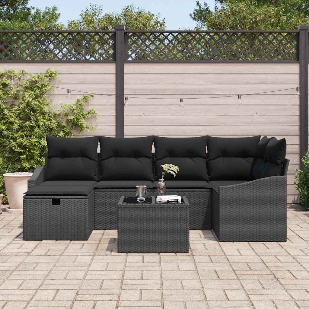 Sofa Set 7 stk. Poly-Rattan