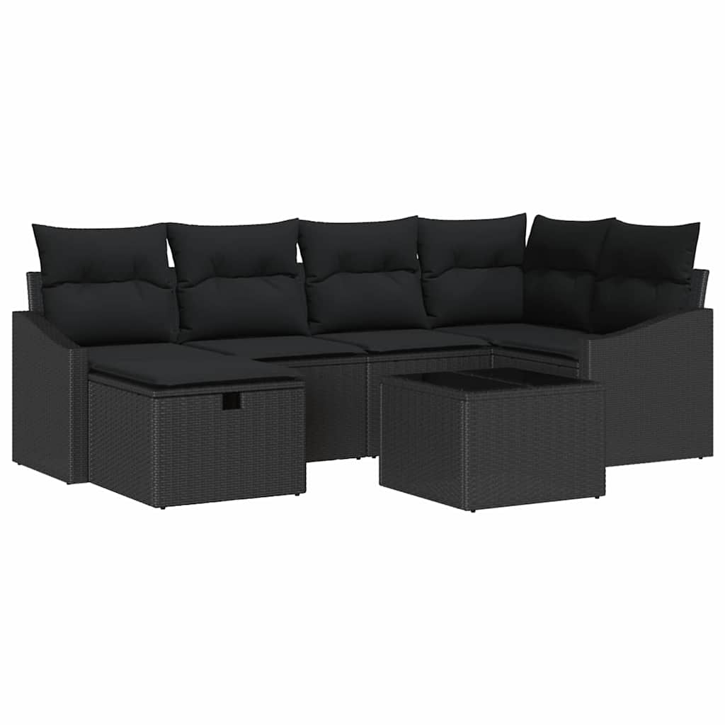 Sofa Set 7 stk. Poly-Rattan