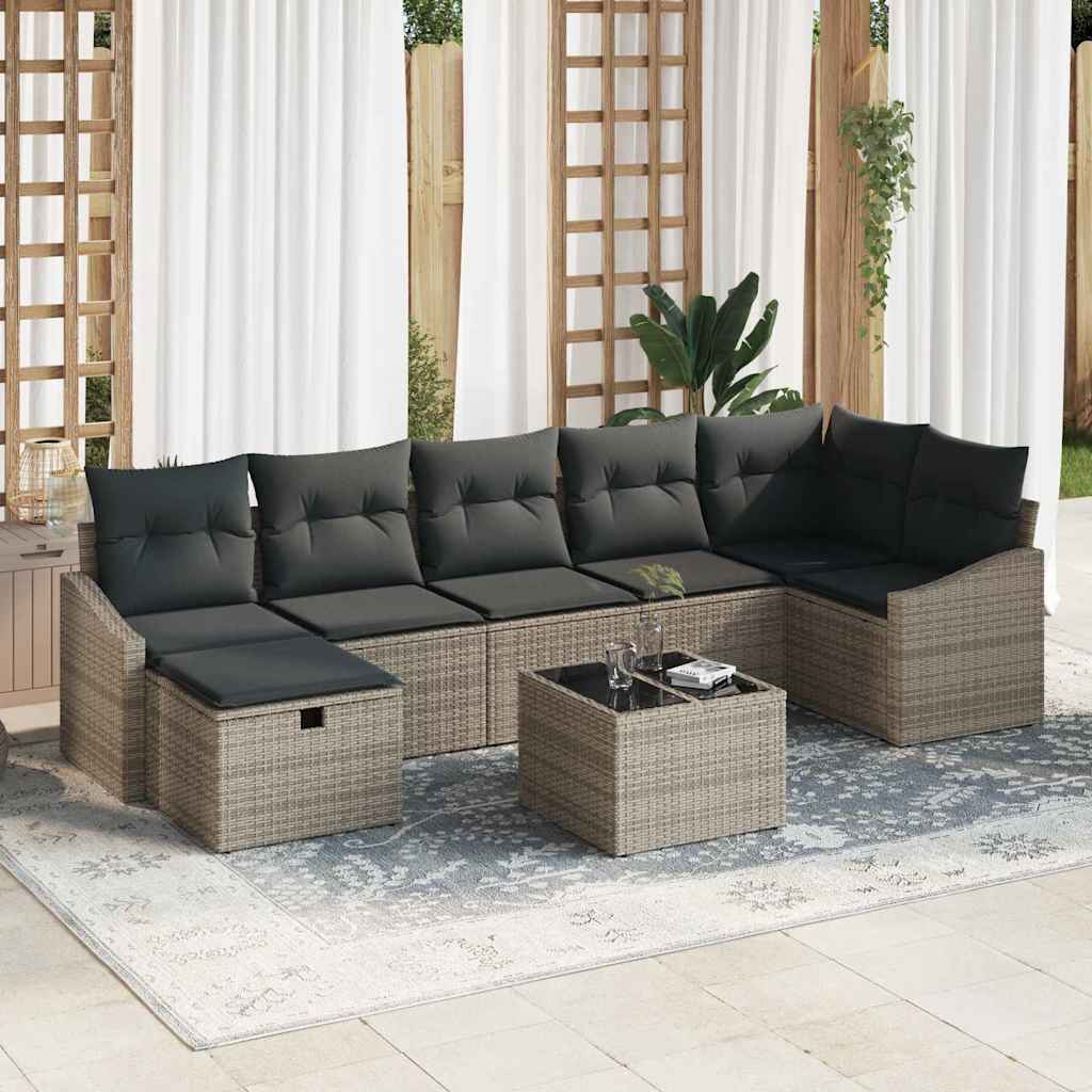 Sofa Set 8 stk. Poly-Rattan