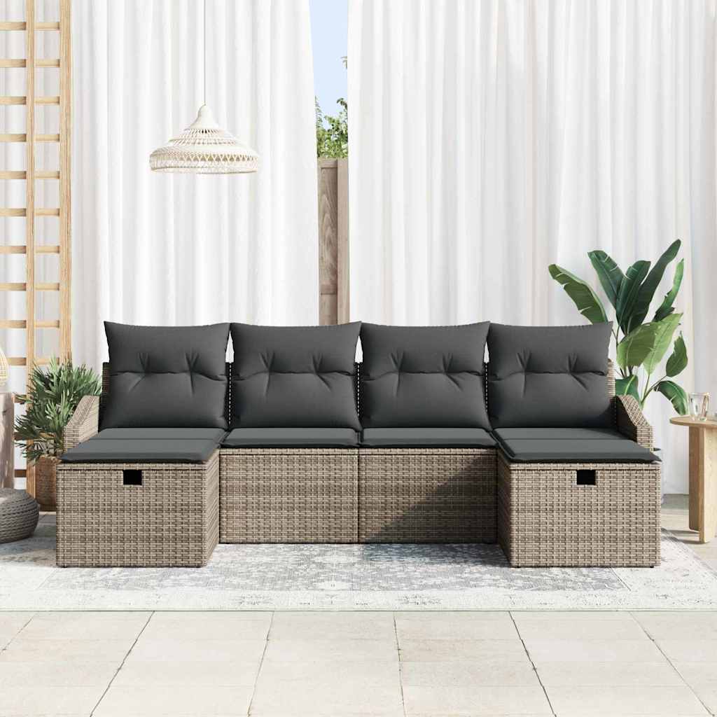 Sofa Set 6 stk. Poly-Rattan