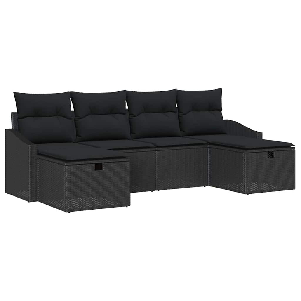 Sofa Set 6 stk. Poly-Rattan