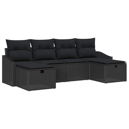 Sofa Set 6 stk. Poly-Rattan
