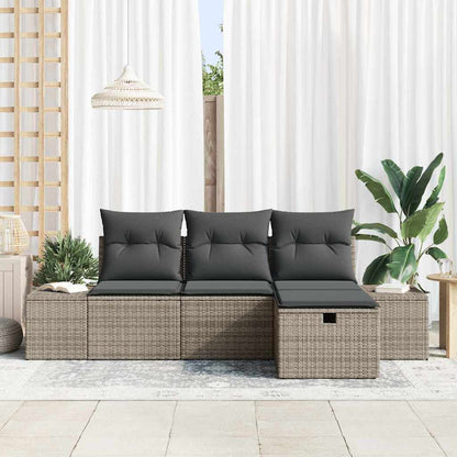 Sofa Set 4 stk. Poly-Rattan
